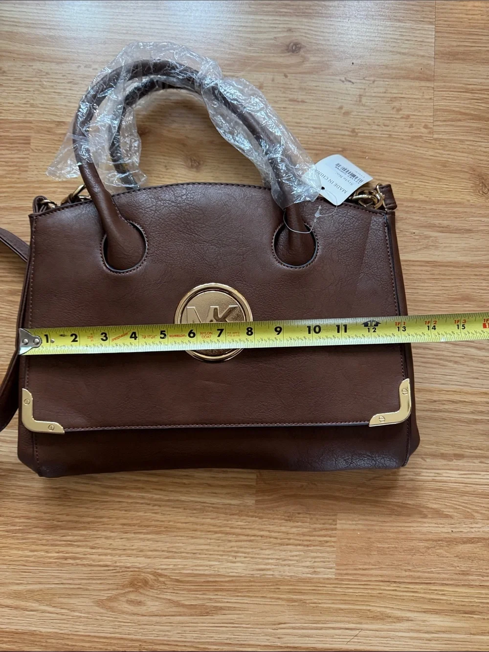 Michael Kors Chocolate Brown Leather Satchel with Gold Logo 🔅